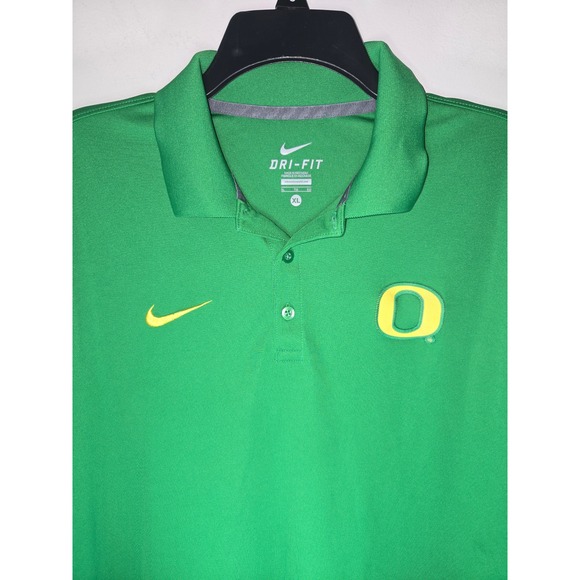 University of Oregon Nike Men's Green and Gray Dri-Fit Polo Size XL - Picture 1 of 7